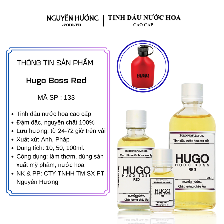 Tinh Dầu Nước Hoa Cao Cấp Hugo Boss Red