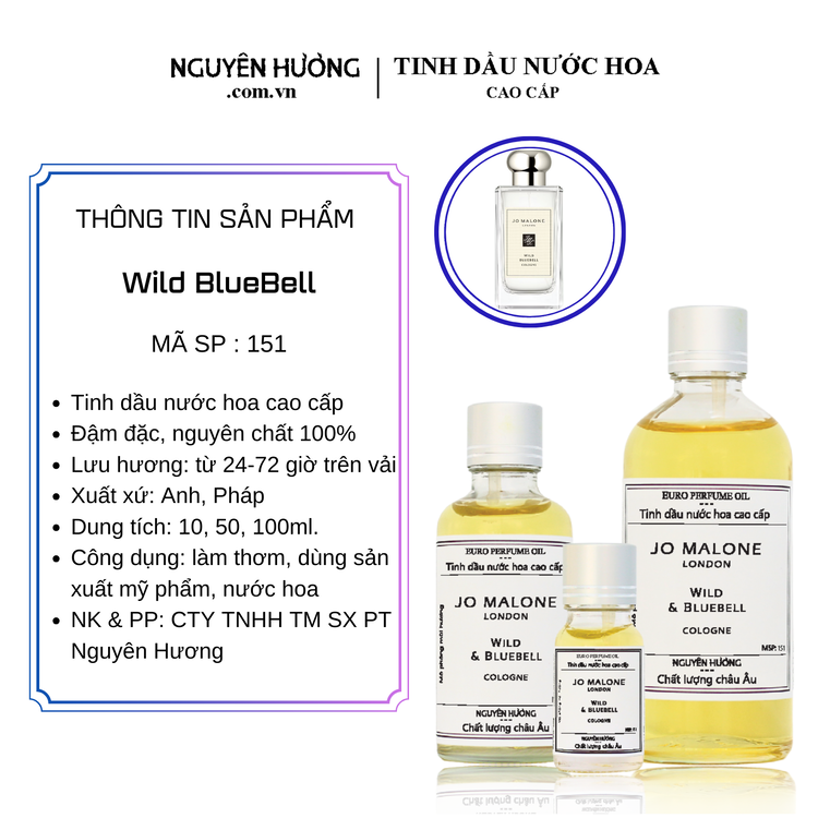 Tinh Dầu Nước Hoa Cao Cấp Wild BlueBell by Jo Malone