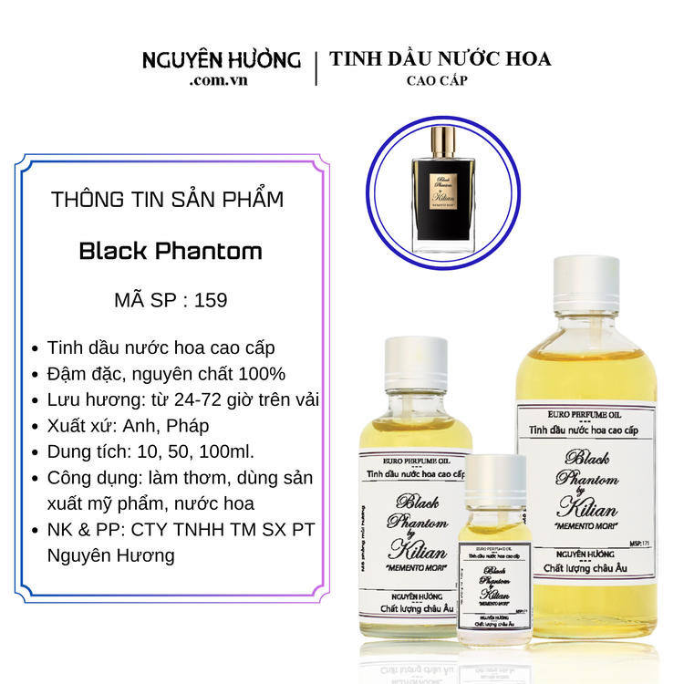 Tinh Dầu Nước Hoa Cao Cấp Black Phantom by Kilian