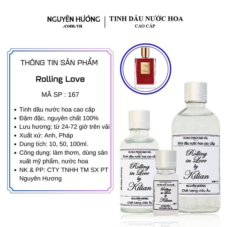 Tinh Dầu Nước Hoa Cao Cấp Rolling Love by Killian