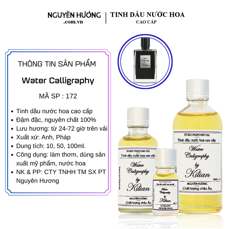 Tinh Dầu Nước Hoa Cao Cấp Water Caligraphy by Kilian