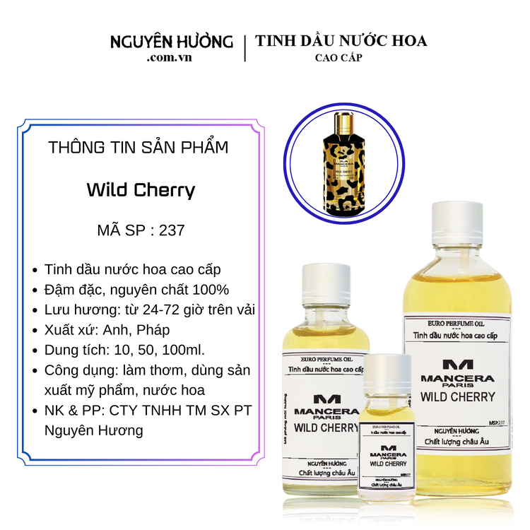 Tinh Dầu Nước Hoa Cao Cấp Wild Cherry by Mancera