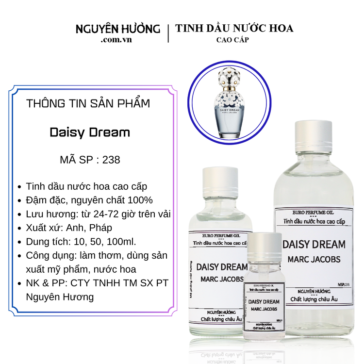 Tinh Dầu Nước Hoa Cao Cấp Daisy Dream by Marc Jacobs