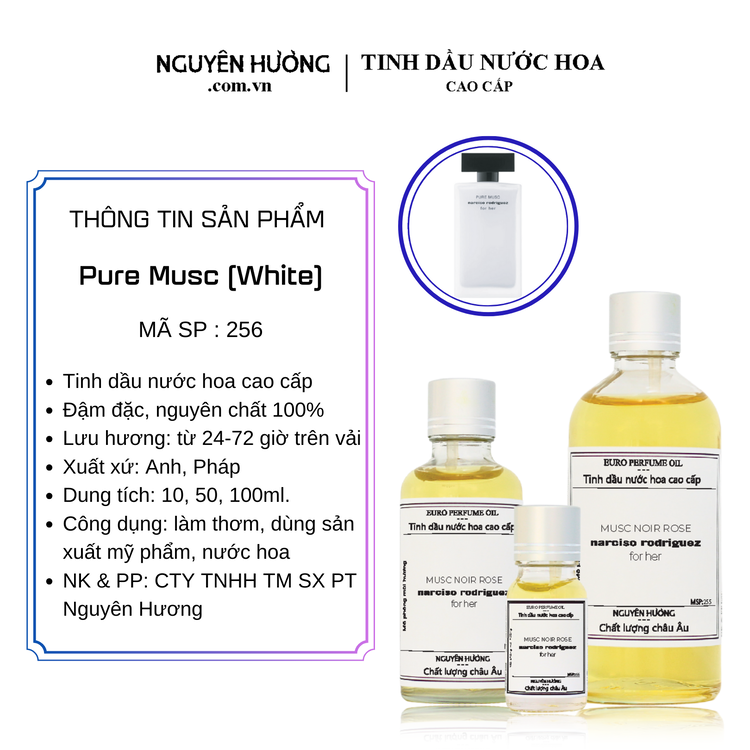 Tinh Dầu Nước Hoa Cao Cấp Pure Musc by Narciso Rodriguez