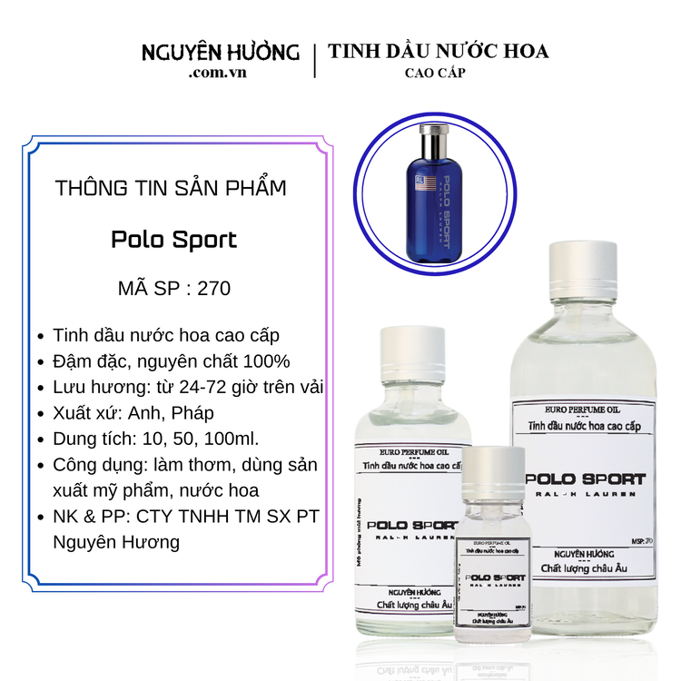 Tinh Dầu Nước Hoa Cao Cấp Polo Sport