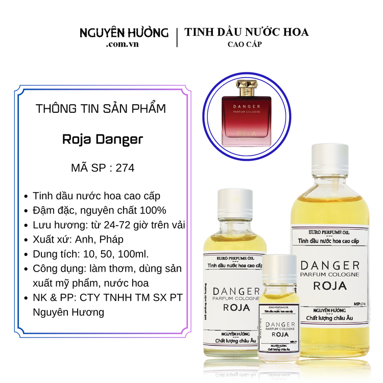 Tinh Dầu Nước Hoa Cao Cấp Danger by Roja Dove