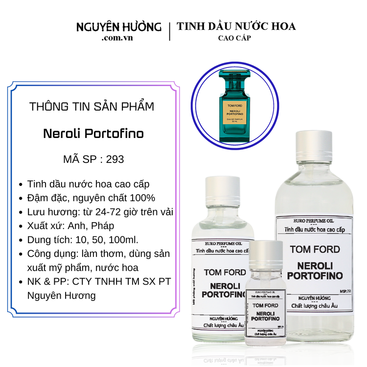 Tinh Dầu Nước Hoa Cao Cấp Neroli Portofino by Tomford