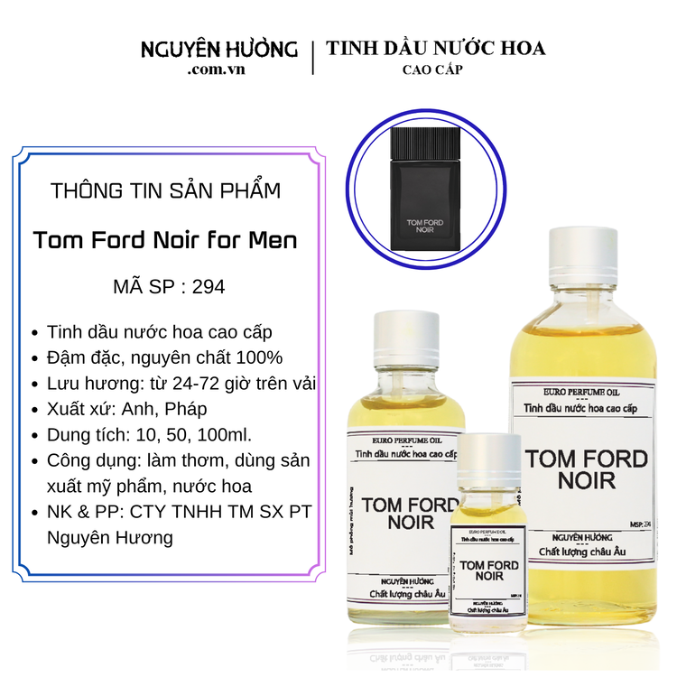 Tinh Dầu Nước Hoa Cao Cấp Noir by Tomford 