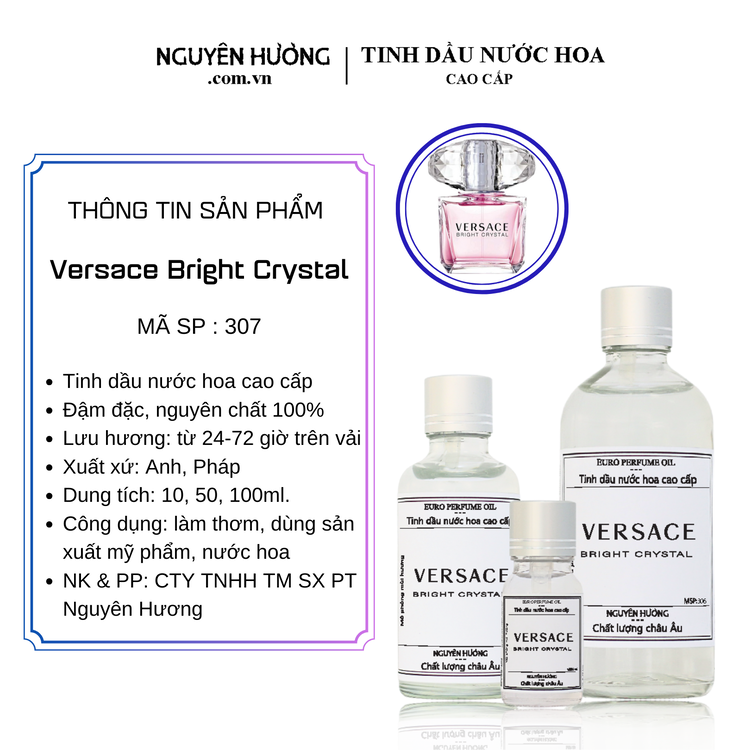 Tinh Dầu Nước Hoa Cao Cấp Bright Crystal by Versace