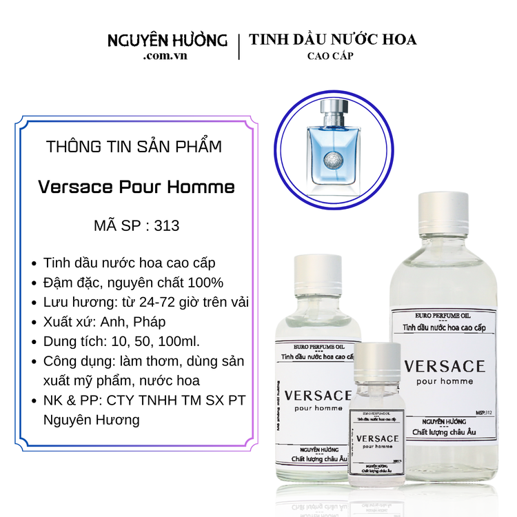 Tinh Dầu Nước Hoa Cao Cấp Versace Pour Homme by Versace