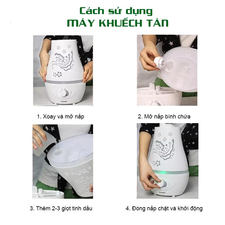 III. HƯỚNG DẪN SỬ DỤNG MÁY KHUẾCH TÁN HỒ ĐIỆP VOI