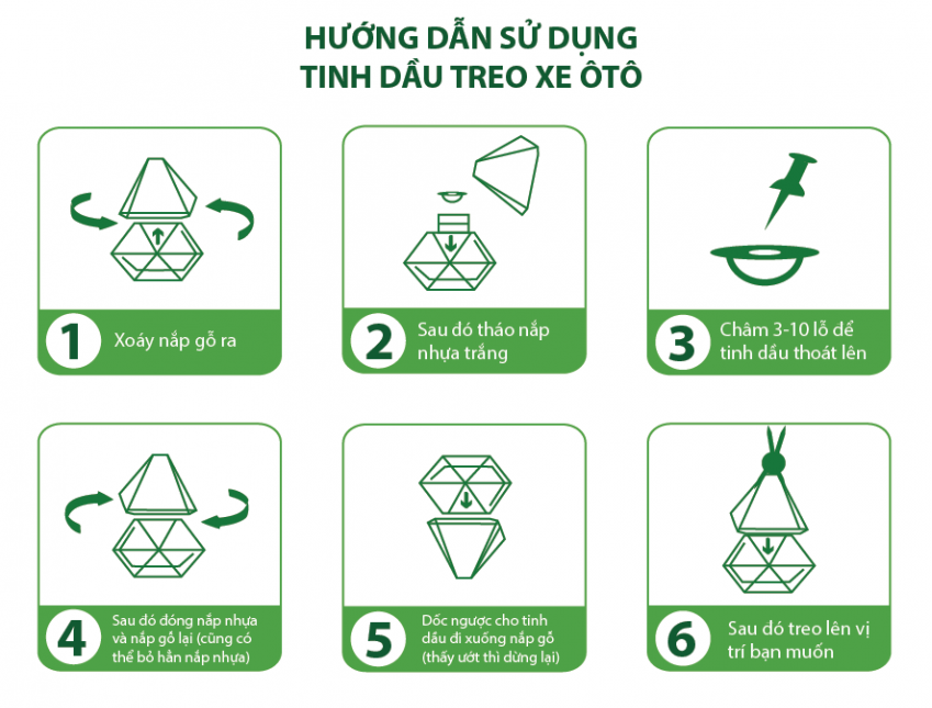 Cách sử dụng tinh dầu treo Nguyên Hương